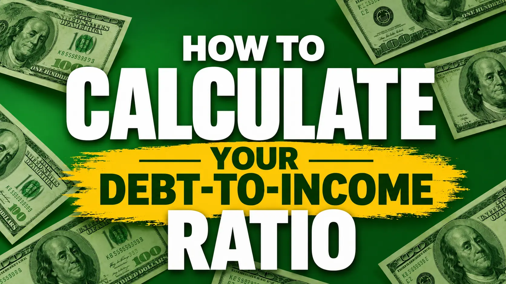 debt-to-income ratio calculation with money and financial planning